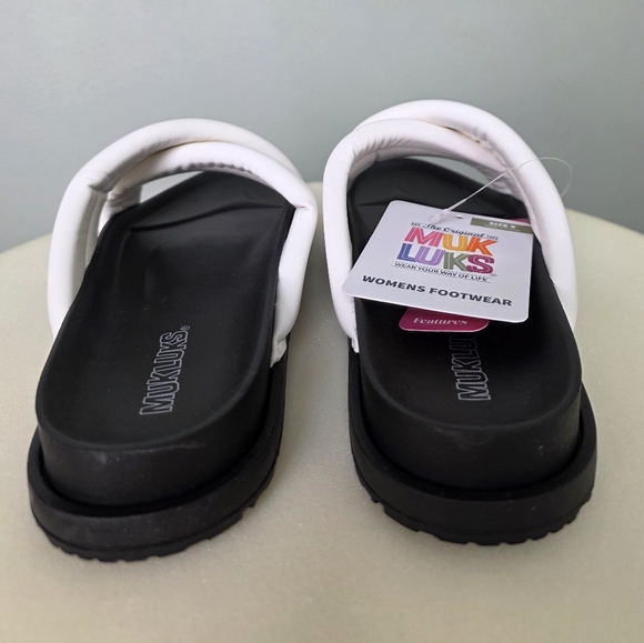 MUK LUKS Women's Tidal Wave Sandals - White - Size 9 - NEW IN BOX! - Picture 8 of 13
